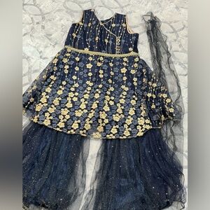 Pakistani girls dress with pants (sharara) size 1